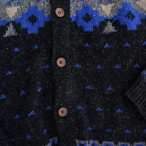 TopMan Black and Blue Knit Cardigan  ~Medium - Picture 10 of 14